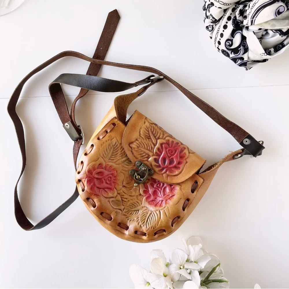 Authentic Made in Mexico Handcrafted Leather Bag - Picture 5 of 9